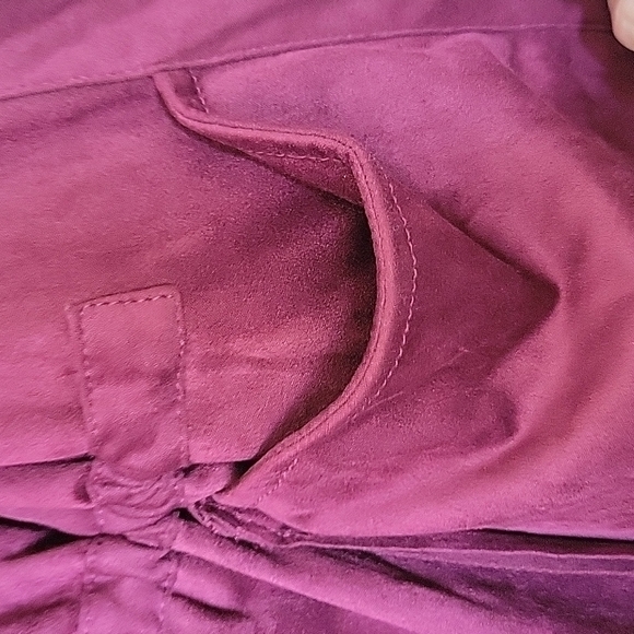 NWT (BLANKNYC) Faux Suede Drape Jacket-Amethyst - Picture 5 of 9
